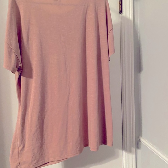 Est. 1846-Blush pink top with side tie - Size Lrg. with words “Saved By Grace” - Picture 2 of 3